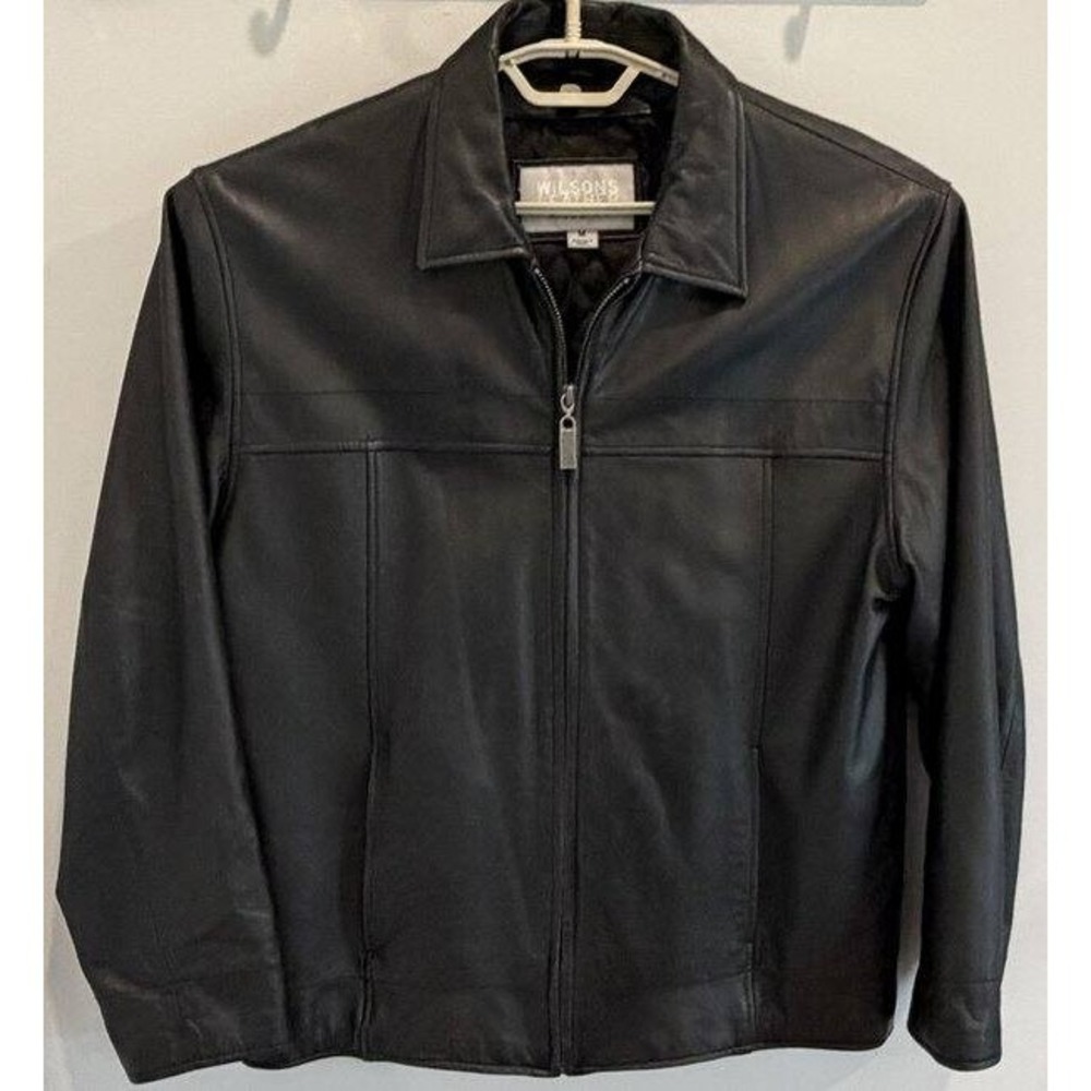 M Julian Wilsons Leather Thinsulate Style Quilted Lining Black Vintage Mid M